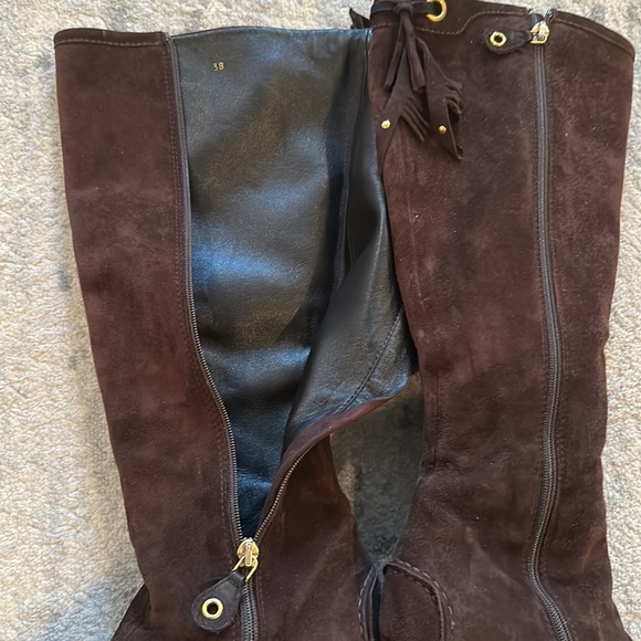Car Shoe knee high boots in brown suede, inner zip closure, size 38EU, 7.5 US - Picture 5 of 5
